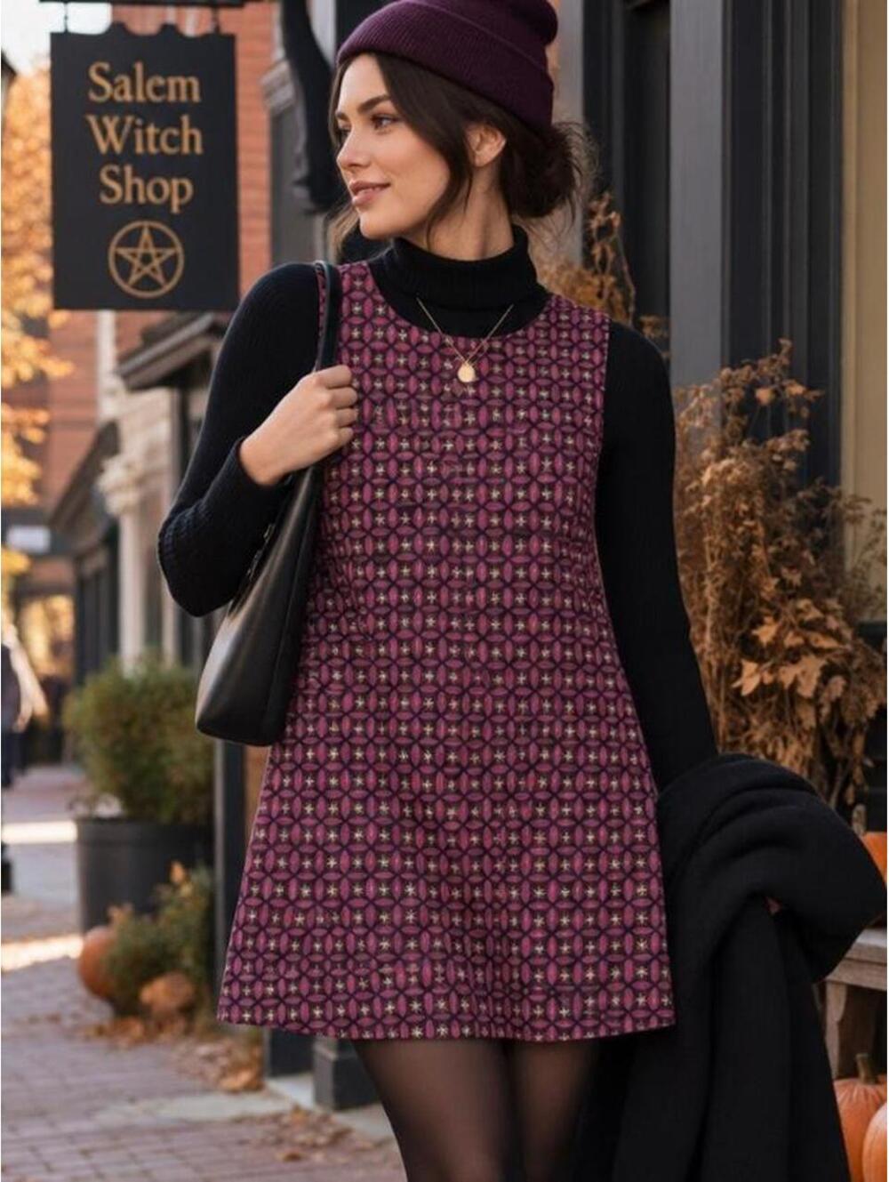 Vintage L.A.N.Y. Jewel Tone Shift Dress XL Whimsigoth